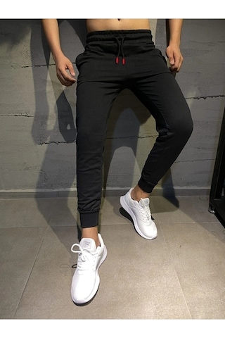 Relax Family Xf Erkek Siyah Yazlık Slim Fit Dar Kesim Jogger Eşofman Altı Rlx044513 Siyah