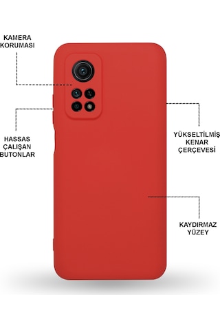 Xiaomi Mİ 10T Kapak Kamera Korumalı Içi Kadife Lansman Silikon Kılıf