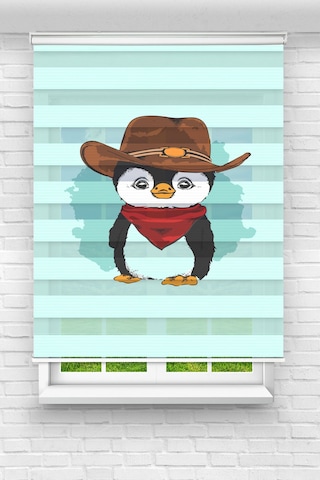 Perdeoutlet38 Baskılı Renkli Penguen Dijital Baskılı Zebra Perde-cocuk Odası-stor Perde Model:pz-2509 Çok Renkli