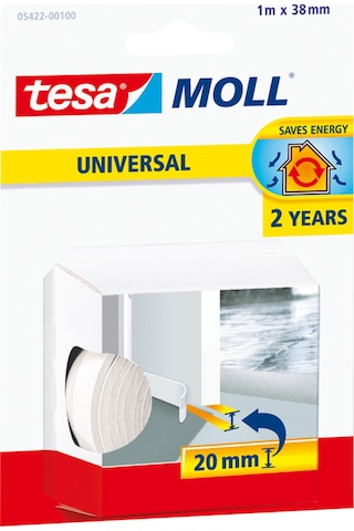 Tesamoll Genel Amaçlı Kapı-zemin Arası Köpük, Beyaz, 1m X 38mm Diğer