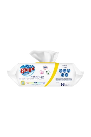 Bingo Limon Kokulu Pratik Yüzey Temizlik Havlusu 12 x 96 Yaprak