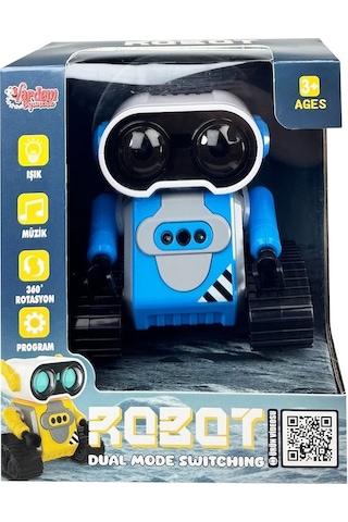 Uzaktan Kumandalı 2.4g Şarjlı El Sensörlüde Kullanabilen Robot-araba Mavi/sarı Robot