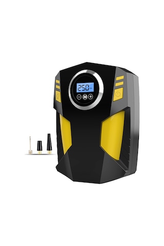 Symbee 12v Araçlı Dijital Baskı Göstergeli Hava Pompa, Otomatik Durdurma, 35l/dak Akış, 150 Psı, Led Işık Ve 3 Fişli, 9.84ft Kablolu