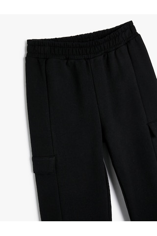 Koton Basic Jogger Eşofman Altı Cep Detaylı Beli Lastikli Siyah 5wkg40025ak Siyah