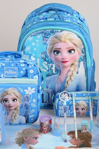 X Dekomus Lisanslı "ıce Queen Collection" Elsa Frozen Full Kırtasiye Seti Okul,kalem Ve Beslenme Çantası,beslenme Kabı,500 Ml Matara Seti Altın