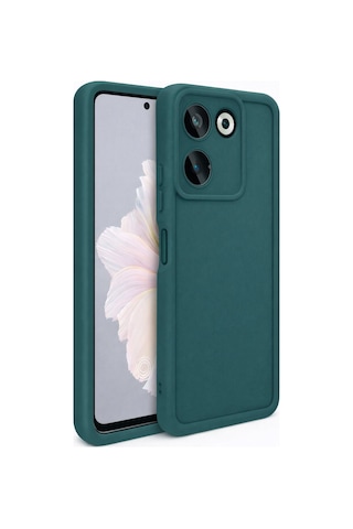 Tecno Camon20-4g/camon20pro-4g Uyumlu Kamera Çıkıntılı Mat Silikon Telefon Kılıfı Yeşil