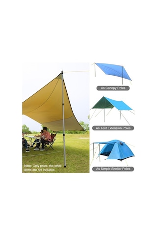 Artfulabode Yürüyüşü Yedek Tente Tent Siyah Sırt Pol Plaj Kamp Kalınlaştırılmış Direkler Direği Destek Çubukları Çubuğu Çantası Çadır Çadır Çadır Barınağı Ayarlanabilir Alüminyum Alaşım Aksesuarları Ut Siyah