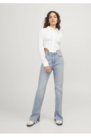 Jack & Jones Kadin Uzun Kollu Gömlek Korse - Annie 12253309 Blanc De Blanc Beyaz