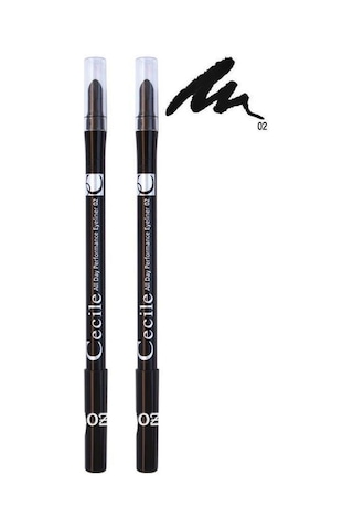 Cecile Eyeliner - All Day Performance Eyeliner 02-Siyah Göz Kalem