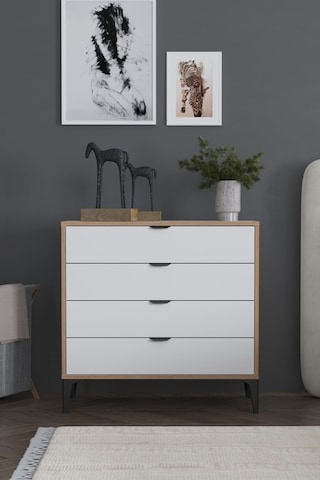 Arden 4 Çekmeceli Şifonyer Beyaz