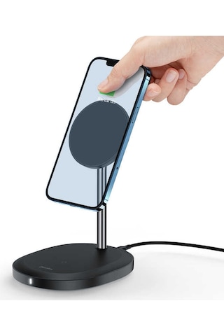 Benks W08 2 in 1 MagSafe Kablosuz Şarj Standı Apple Uyumlu iPhone & Airpods 15W Wireless Şarj İstasyonu ZORE-220011 Siyah