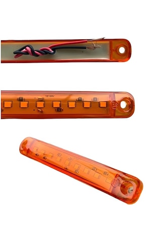 10 Adet 9 Ledli Parmak Led Lamba Sarı 12v-24v Kamyon Kasa Ve Tır Dorse Lambası
