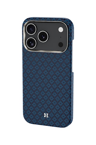 İphone 17 Pro Uyumlu Kılıfm-safe Şarj Özellikli Benks Armorair Armorgrid Serisi Kevlar Kapak Mavi Mavi