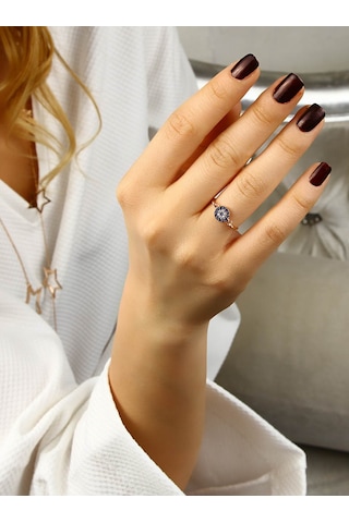 Kuyumcudukkani Elişi Nazar Taşlı Yüzük-10314-r-m Rose Gold
