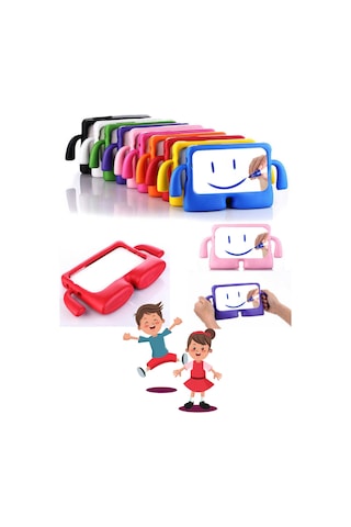Fuchsia Tcl Tab 11 Gen2 İle Uyumlu Koko Eğlenceli Standlı Yumuşak Çocuk Tablet Kılıfı Korumalı Kapak
