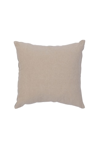 Yargıcı Koyu Bordürlü Keten Pamuk Kare Yastık 50x50 Cm 26knht1010c St