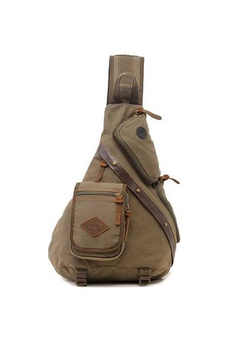 Wondernest Augur 8171 Multifunctional Canvas Chest Bag, Omuz Messenger Crossbody Bag, Ergonomic Design Altın