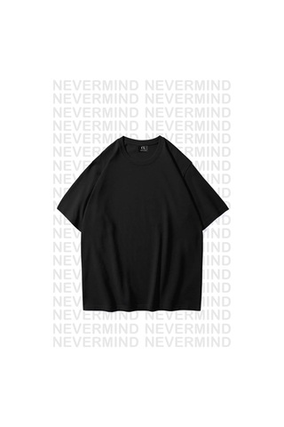 Nevermınd Unisex Burning Peace Baskılı %100 Pamuk Oversize Tişört Siyah Siyah