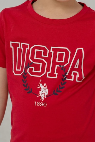 U.S. Polo Assn. Erkek Çocuk Kırmızı Bermuda Takım Us2471-c-v1