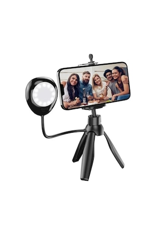 Cbtx Xwj-s1 Masaüstü Cep Telefonu Tutucu Led Işıklar İle Tripod