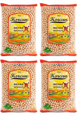 Korcan Beyaz Nohut 1 Kg 8 Mm X 4 Adet
