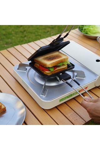 Açık Katlanır Kolu Muffin Sandviç Fırın Tepsisi Çok Y28609 Siyah