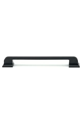 Beta Düz Metal Lüks Modern Mobilya Çekmece Mutfak Dolabı Kulpu Siyah 160mm 10 Adet Siyah
