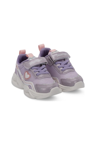 Slazenger KLARION Çocuk Cırt  Cırt lı Mor - Pembe Günlük Spor Ayakkabısı