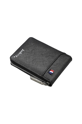 Baellerry Akordiyonlu Kredi Kartlık Erkek Ve Kadın Deri Cüzdan Siyah