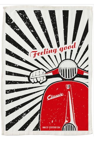 Vespa Desenli Mutfak Havlusu - Feeling Good / Sıp Diğer