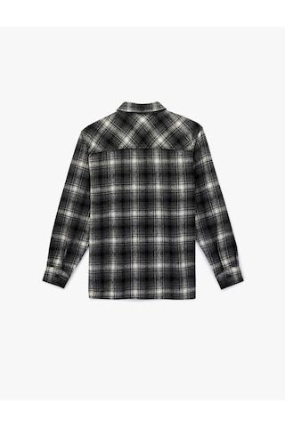 Koton Regular Fit Uzun Kollu Düğmeli Klasik Yaka Oduncu Gömleği Antrasit Ekose 6wam60223hw Antrasit Ekoseli