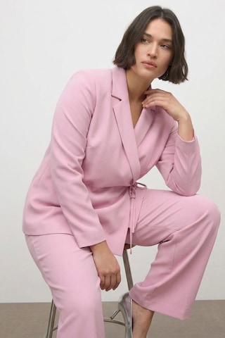 Myline Bağlama Detaylı Blazer Ceket Pembe