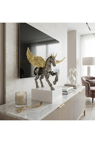 Dekoratif Unicorn Heykelcik "ımperial Stallion" 510x580x500