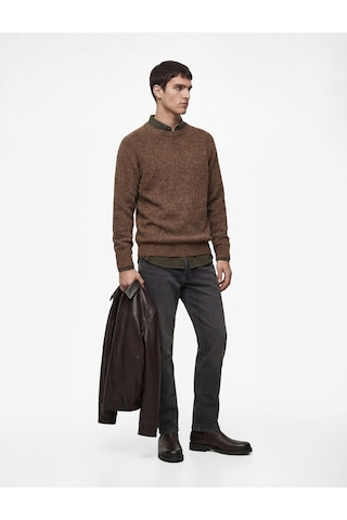 Koton Regular Fit Uzun Kollu Bisiklet Yaka Triko Kazak Vizon 6wam70077ht Vizon
