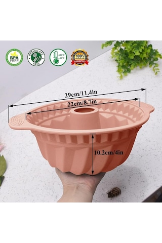 Soulader 9,5 İnç Silikon Kek Kalıbı Yapışmaz Yivli Tabanlı Saplı Muffin Tepsisi Cupcake Pasta Pişirme Kapları Keklik Jöle Jelatin Ekmek Yapımı İçin Pratik Fırın Ve Mikrodalga Uyumlu Diğer