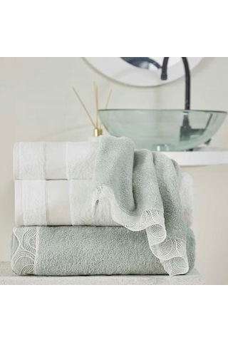 Taç Elenor Pure Cotton Pamuk Aile Seti Yeşil Beyaz 000000001500218371 Yeşil
