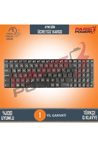 Asus Uyumlu X550D, X550E, X550J, X550L Notebook Klavye (Siyah TR) ( Pars power ) Siyah 276354