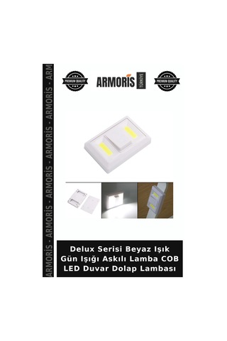 Delux Serisi Beyaz Işık Gün Işığı Askılı Lamba Cob Led Duvar Dolap Lambası