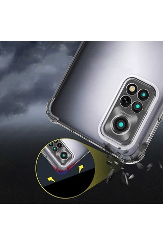 Zore Redmi Note 11 Pro 5g Kılıf Msra Kamera Korumalı Nitro Anti Shock Silikon - Renksiz Renksiz