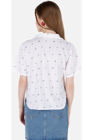 Colin's Colins Normal Kesim Shirt Yaka Baskılı Çok Renkli Kadın Kısa Kol Gömlek Cl1069202 Cl1069202 Q1.v1 Mtc Çok Renkli