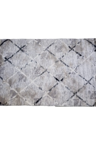 Diamond Halı 25015A Siyah Siyah Model 200*280 Polip Leke Tutmaz Modern Çizgi