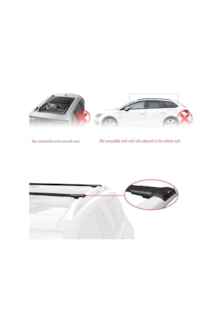Peugeot 207 Sw 2006-2014 Arası İle Uyumlu Fly Model Ara Atkı Tavan Barı Siyah