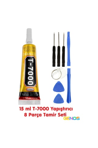 50ml T7000 Cep Telefon Lcd Ekran Kapak Plastik Yapıştırıcı + 8 Parça Montaj Seti 50ml T7000 Cep Telefon Lcd Ekran Kapak Plastik Yapıştırıcı + 8 Parça Montaj Seti