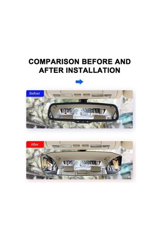 Seametal Geniş Açı Dışbükey Dikiz Aynası Parlama Önleyici Araba İç Dikiz Bebek Çocuk Koltuğu İzle Güneşlik Ayna Kapakları Large