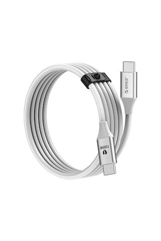 Orico CDX-100CC-WH-BP 100W 5A PD USB-C to USB-C Hızlı Şarj ve Data Kablosu 1 M