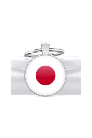 Tamgacrafts Japonya Japan Bayrağı Metal Anahtarlık Ülke Temalı Hediyelik Çok Renkli