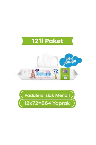 Paddlers Islak Mendil 72x12 li Koli(864 Yaprak)