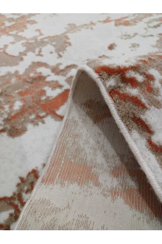 Kiremit Renk Akrilik Leke Tutmaz Silinebilir Anti Bakteriyel Dört Mevsimlik Dokuma Taban Kesme Halı