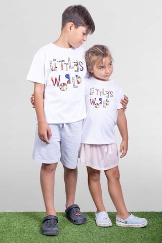 Little's World Just Be Cool Çocuk Tshirt Beyaz