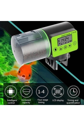 Geeksen Cadia Otomatik Balık Yemleme Makinesi - Gri Balık Besleyici